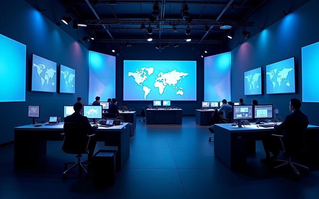 Startup conference live streaming control room